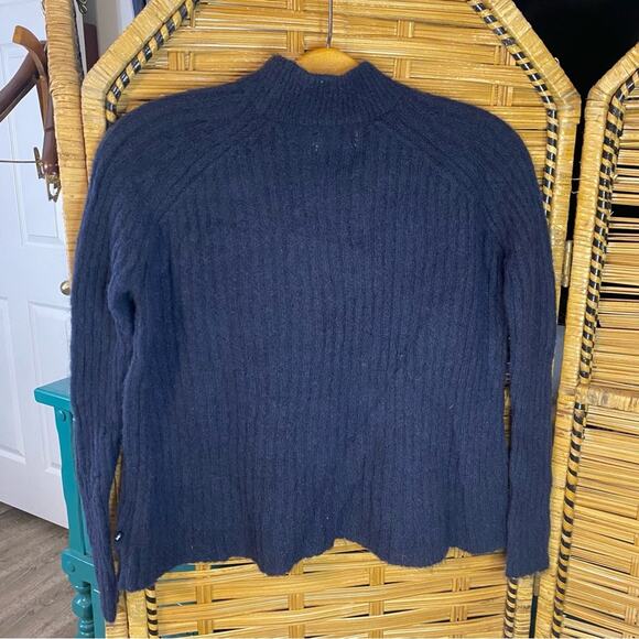 Molo Women's Navy Turtleneck Sweater Gertrude wool mohair blend danish scandi S - Picture 6 of 9